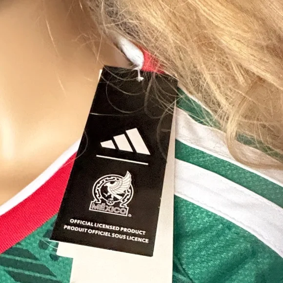 adidas Men's Green Soccer Polo with Red and White Trim - Picture 6 of 16